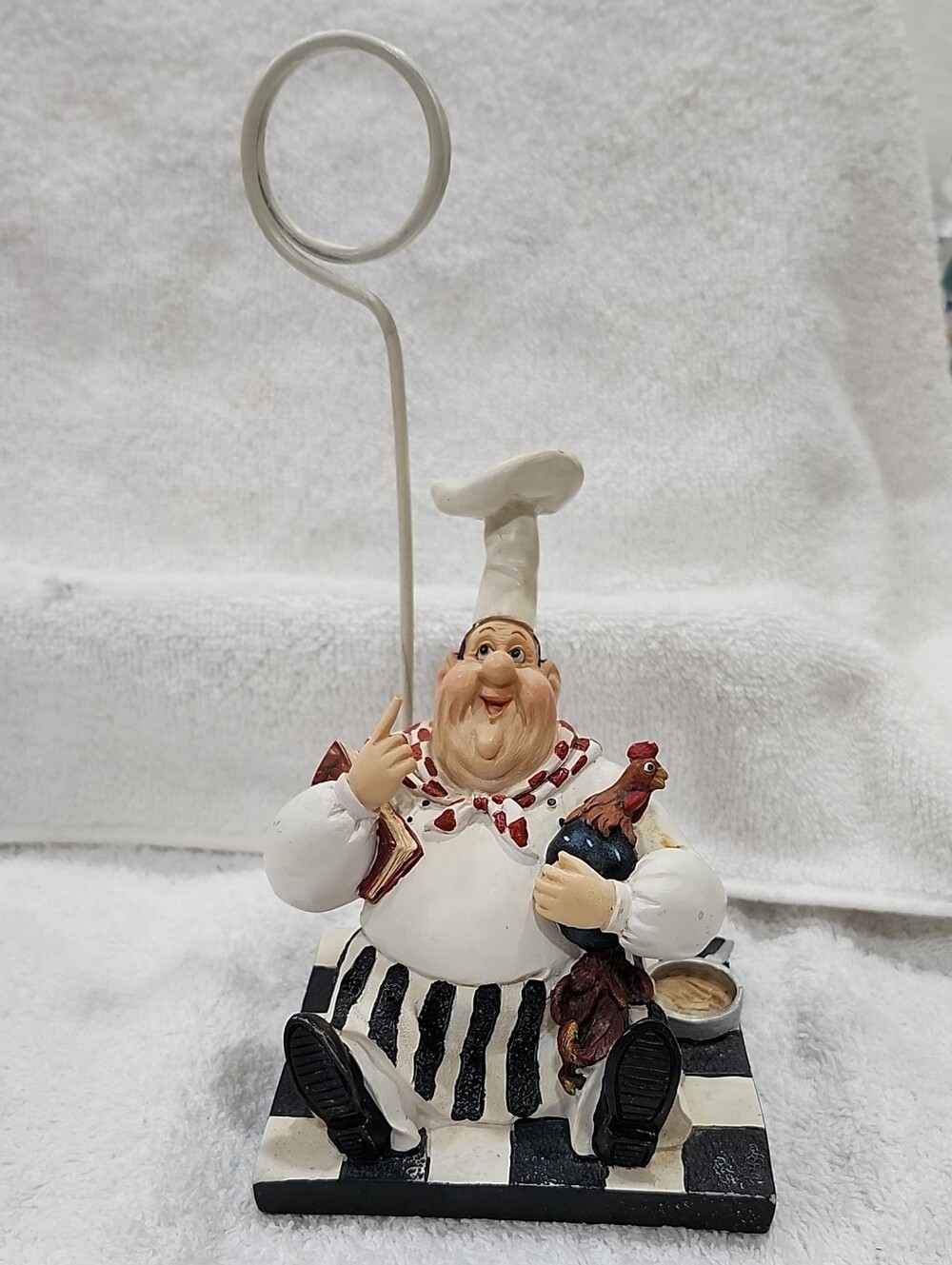 Chef Figurine Photo/Recipe Holder